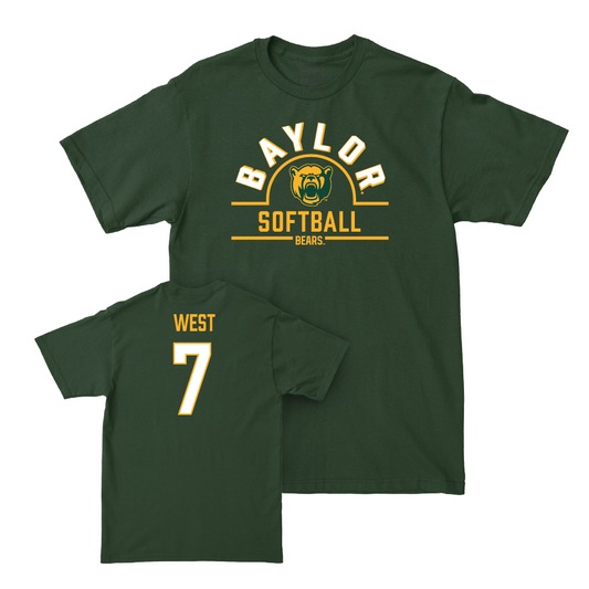 Baylor Softball Forest Green Arch Tee - Kaci West Small