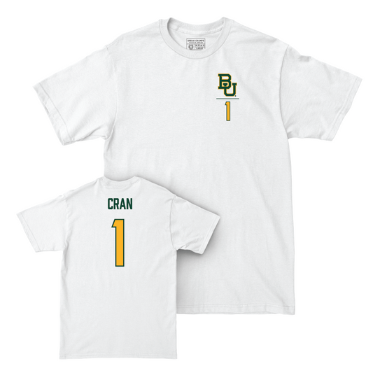 Baylor Softball White Logo Comfort Colors Tee - Leah Cran Small