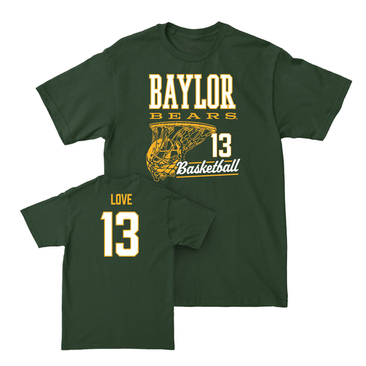 Baylor Men's Basketball Green Hoops Tee - Langston Love Small