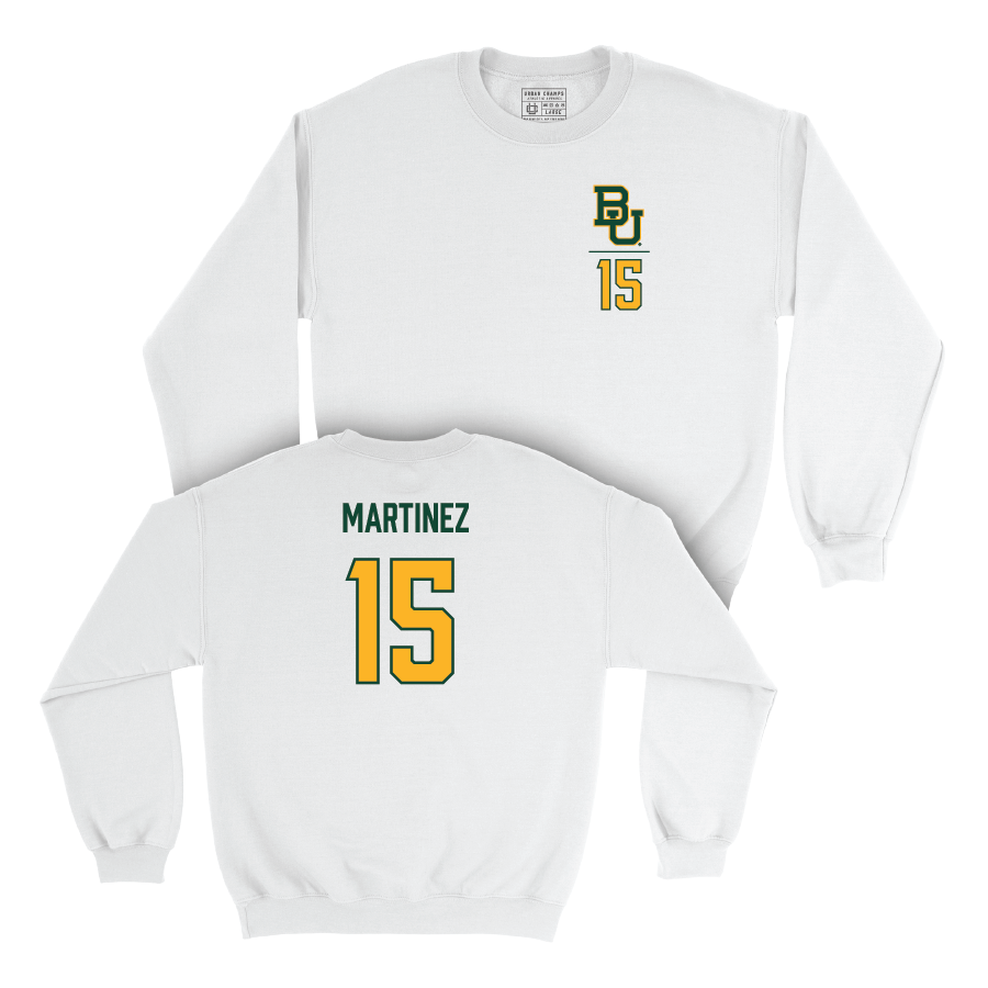 Baylor Football White Logo Crew - RJ Martinez Small