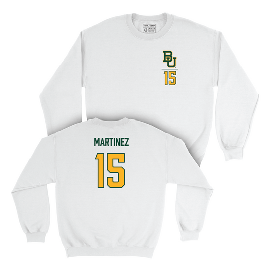 Baylor Football White Logo Crew - RJ Martinez Small