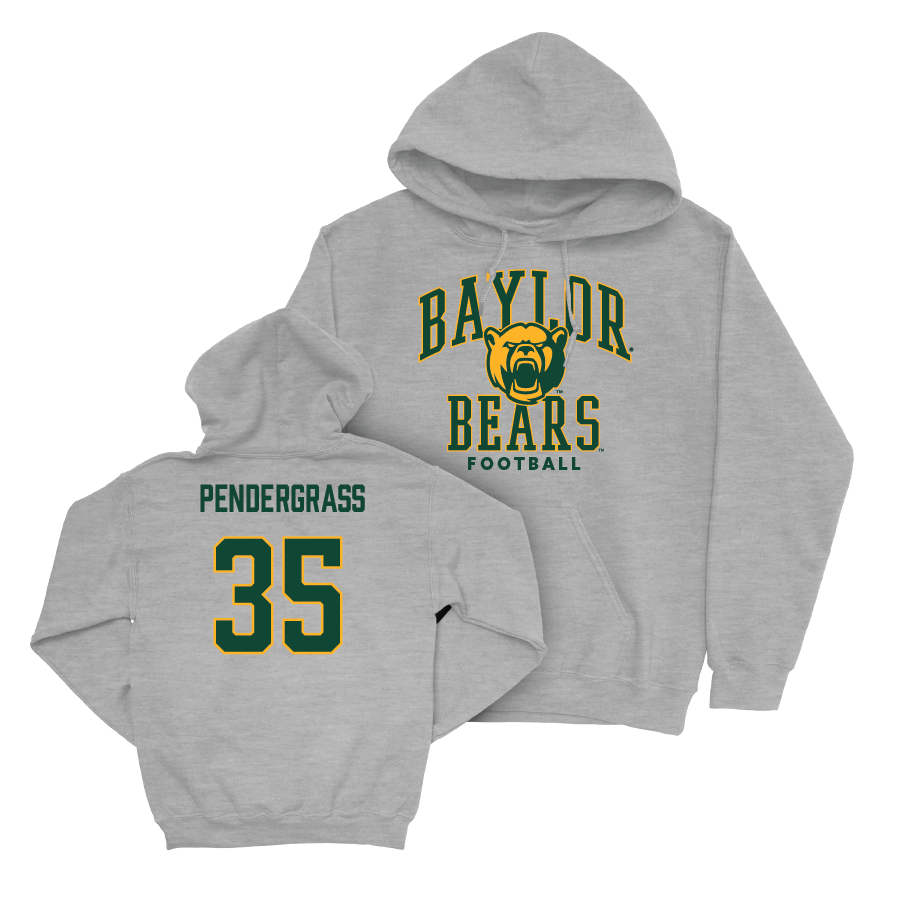 Baylor Football Sport Grey Classic Hoodie - William Pendergrass Small