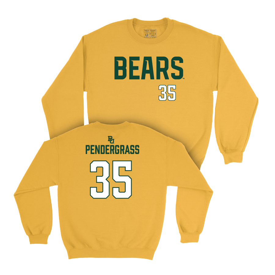 Baylor Football Gold Bears Crew - William Pendergrass Small