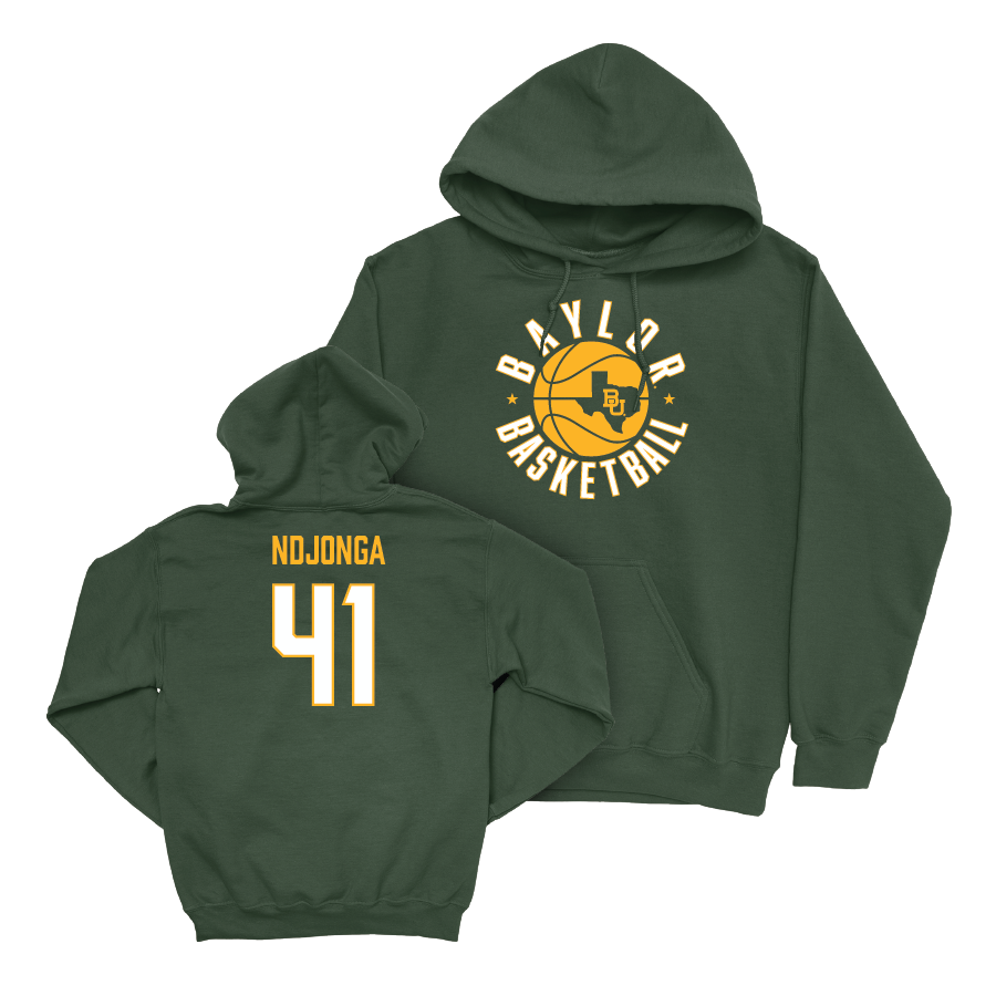 Baylor Men's Basketball Green Hardwood Hoodie - Yanis Ndjonga Small