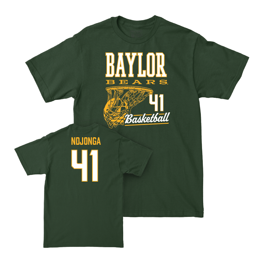 Baylor Men's Basketball Green Hoops Tee - Yanis Ndjonga Small