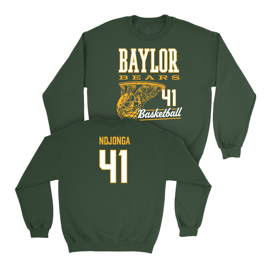 Baylor Men's Basketball Green Hoops Crew - Yanis Ndjonga Small