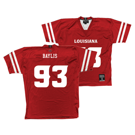 Louisiana Football Red Jersey - Antoine Baylis | #93