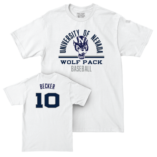 Nevada Baseball White Classic Comfort Colors Tee  - Kyle Becker