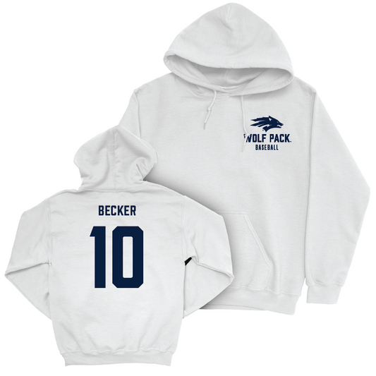 Nevada Baseball White Logo Hoodie  - Kyle Becker