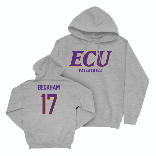 East Carolina Women's Volleyball Sport Grey ECU Hoodie  - Kenzie Beckham