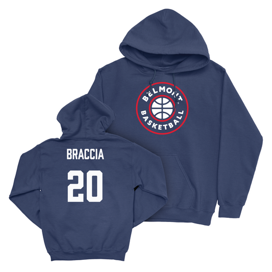 Belmont Men's Basketball Navy Hardwood Hoodie  - Aidan Braccia Small