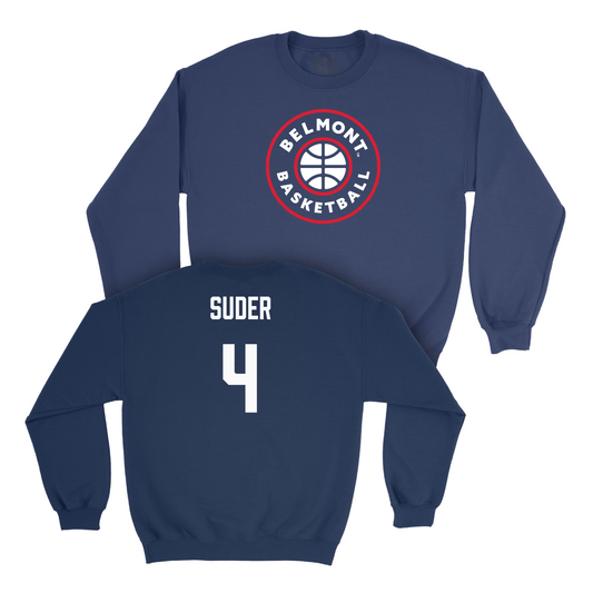 Belmont Women's Basketball Navy Hardwood Crew  - Elizabeth Suder Small