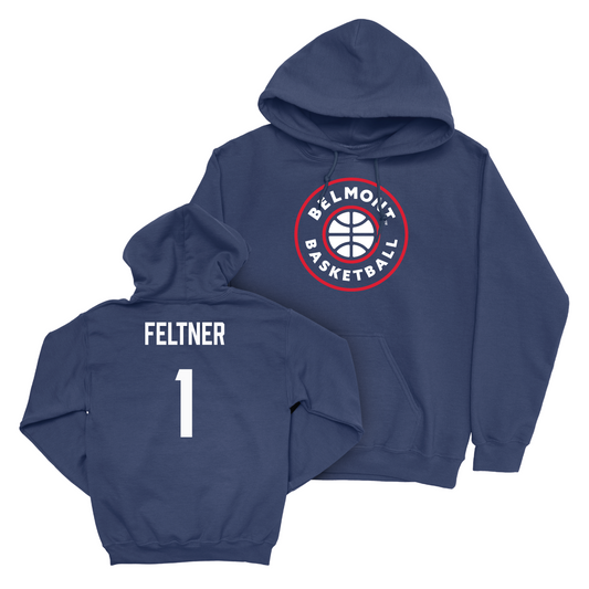 Belmont Women's Basketball Navy Hardwood Hoodie - Kensley Feltner Small