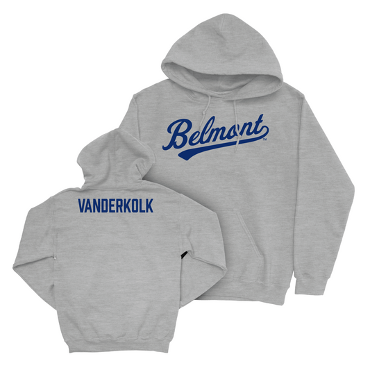 Belmont Track and Field Sport Grey Script Hoodie - Kevin Vanderkolk Small