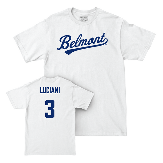 Belmont Softball White Script Comfort Colors Tee - Lauren Luciani Small