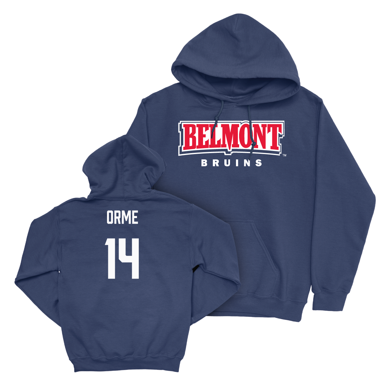 Belmont Men's Basketball Navy Belmont Hoodie - Sam Orme Small