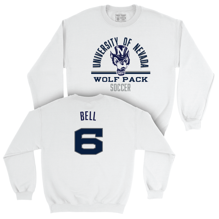 Nevada Women's Soccer White Classic Crew  - Cassidy Bell