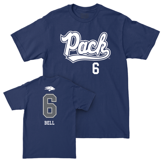 Nevada Women's Soccer Navy Script Tee  - Cassidy Bell