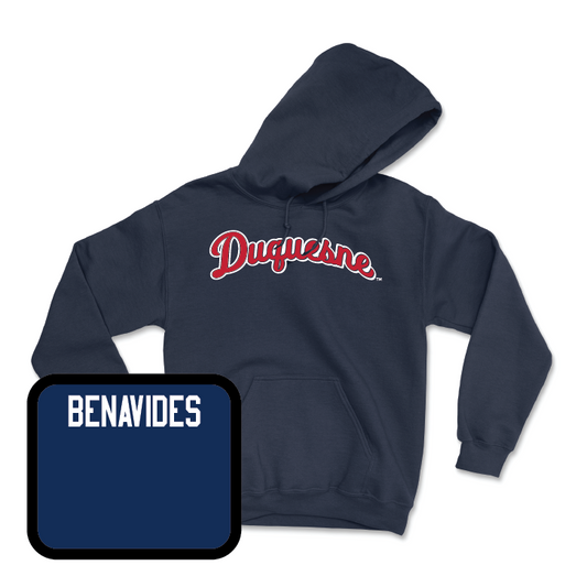 Duquesne Women's Rowing Navy Script Hoodie  - Alice Benavides