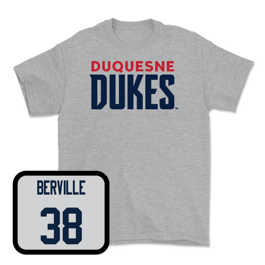 Duquesne Men's Soccer Sport Grey Lock Tee - Hugo Berville