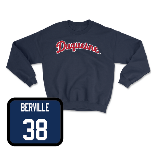 Duquesne Men's Soccer Navy Script Crew - Hugo Berville