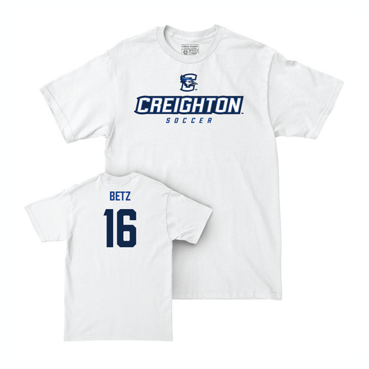 Creighton Women's Soccer White Athletic Comfort Colors Tee  - Greta Betz