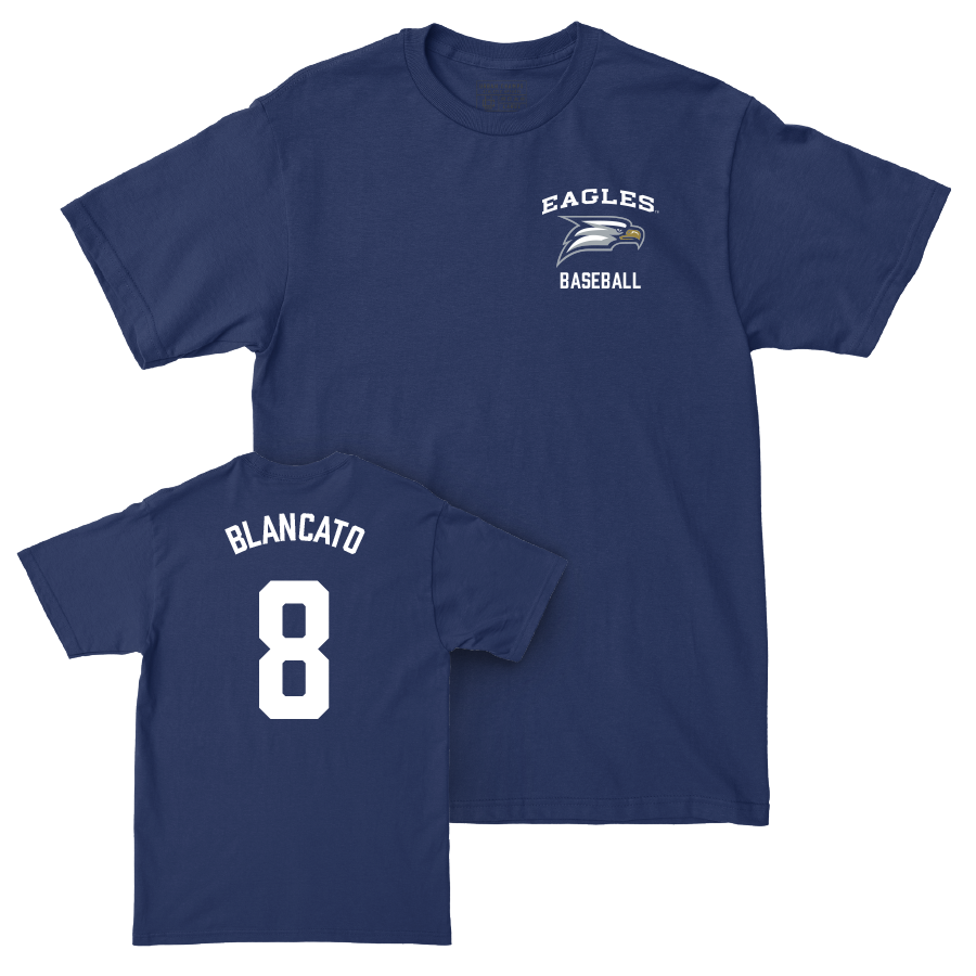 Georgia Southern Baseball Navy Logo Tee  - Sam Blancato