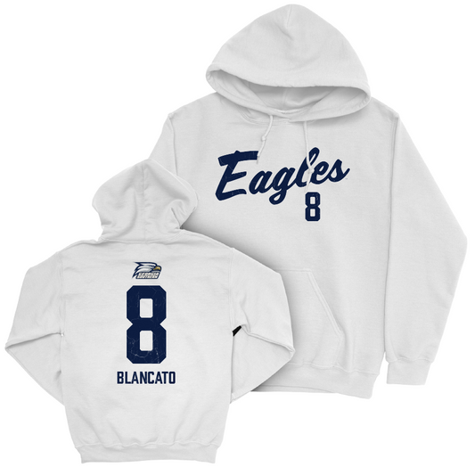 Georgia Southern Baseball White Script Hoodie  - Sam Blancato