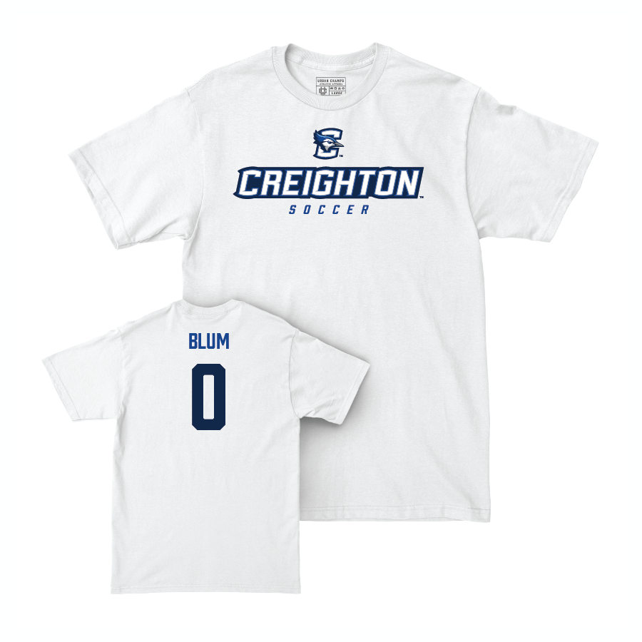 Creighton Women's Soccer White Athletic Comfort Colors Tee   - Caroline Blum