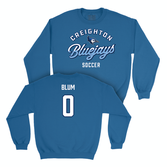 Creighton Women's Soccer Blue Script Crew   - Caroline Blum