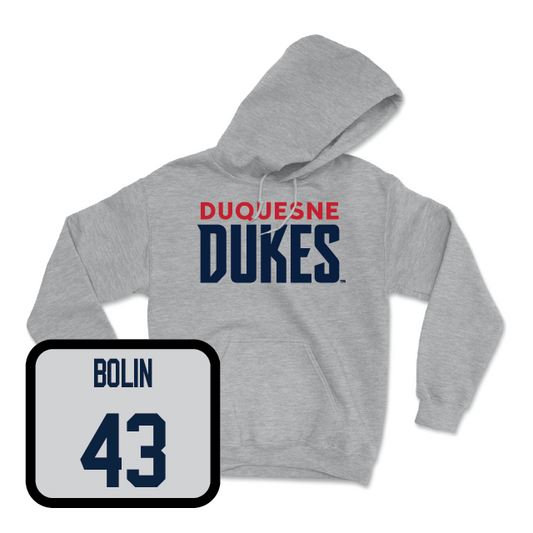 Duquesne Football Sport Grey Lock Hoodie - Seth Bolin