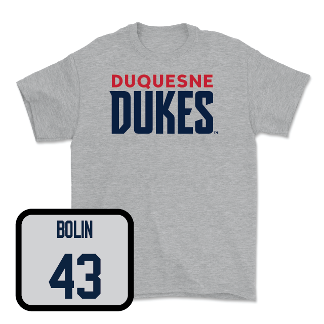 Duquesne Football Sport Grey Lock Tee - Seth Bolin