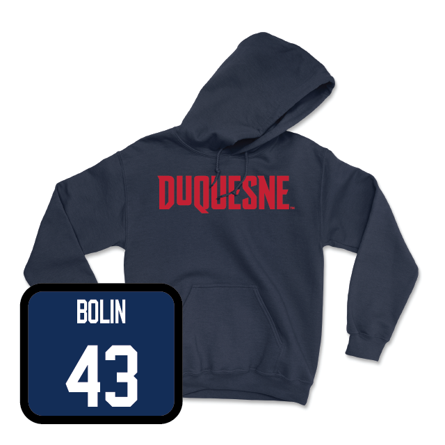 Duquesne Football Navy Duquesne Hoodie - Seth Bolin