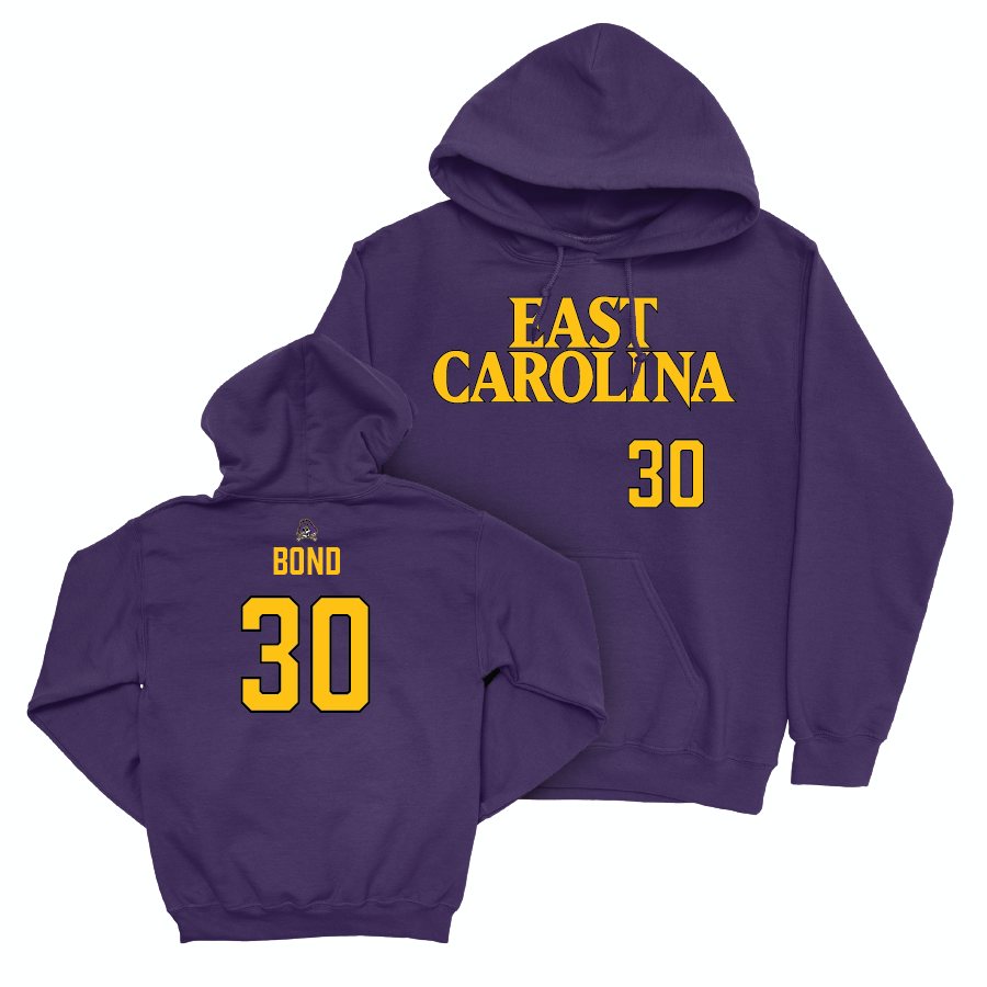 East Carolina Football Purple Sideline Hoodie   - Javious Bond