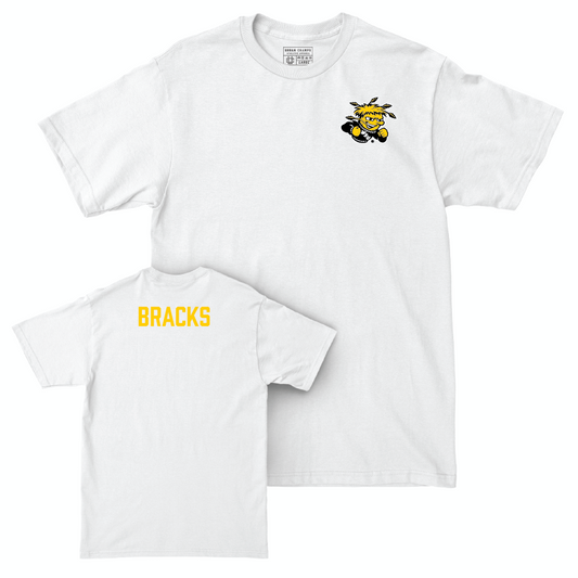 Wichita State Men's Tennis White Logo Comfort Colors Tee  - Luke Bracks