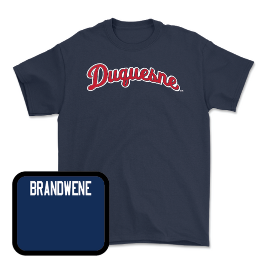 Duquesne Women's Triathlon Navy Script Tee - Sophie Brandwene