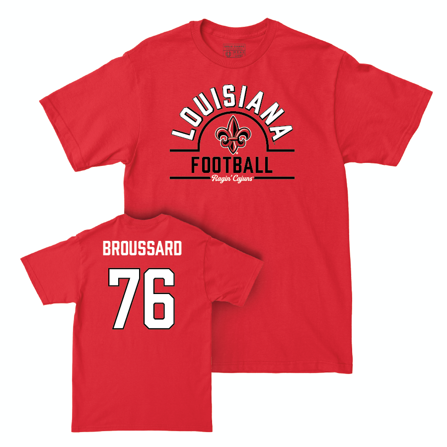 Louisiana Football Red Arch Tee  - Matthew Broussard