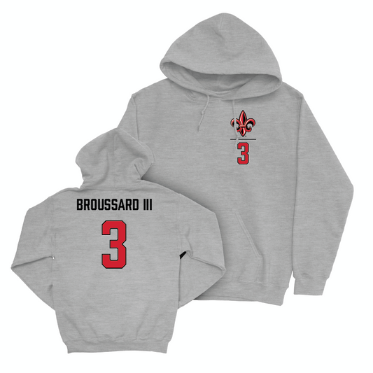 Louisiana Football Sport Grey Logo Hoodie  - Harvey Broussard lll