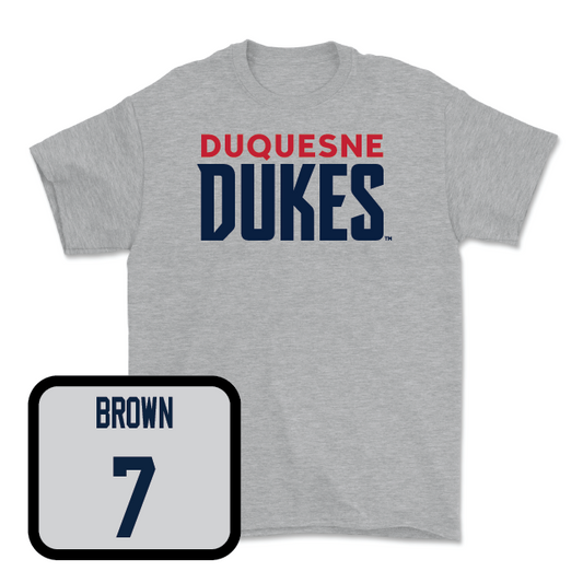 Duquesne Women's Soccer Sport Grey Lock Tee - Margey Brown