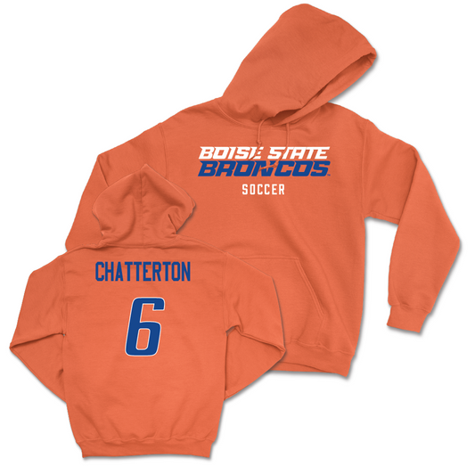 Boise State Women's Soccer Orange Staple Hoodie - Ali Chatterton Youth Small