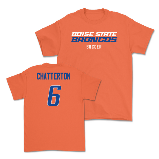 Boise State Women's Soccer Orange Staple Tee - Ali Chatterton Youth Small