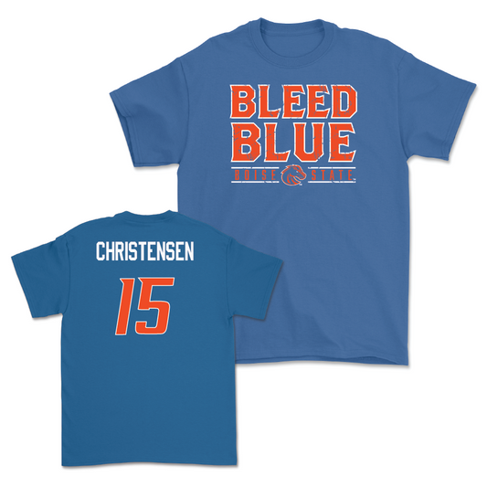 Boise State Women's Basketball Blue "Bleed Blue" Tee - Alyssa Christensen Youth Small