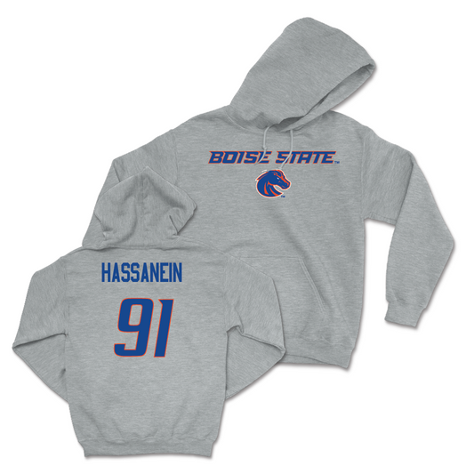 Boise State Football Sport Grey Classic Hoodie - Ahmed Hassanein Youth Small