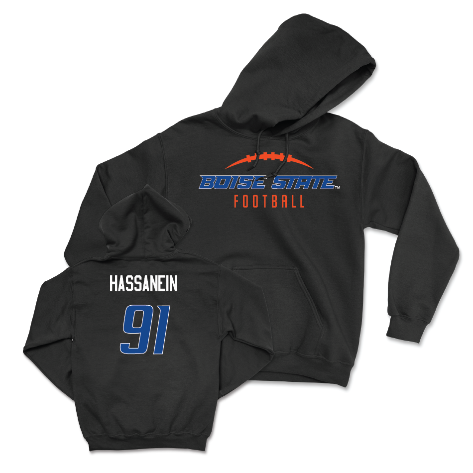 Boise State Football Black Gridiron Hoodie - Ahmed Hassanein Youth Small