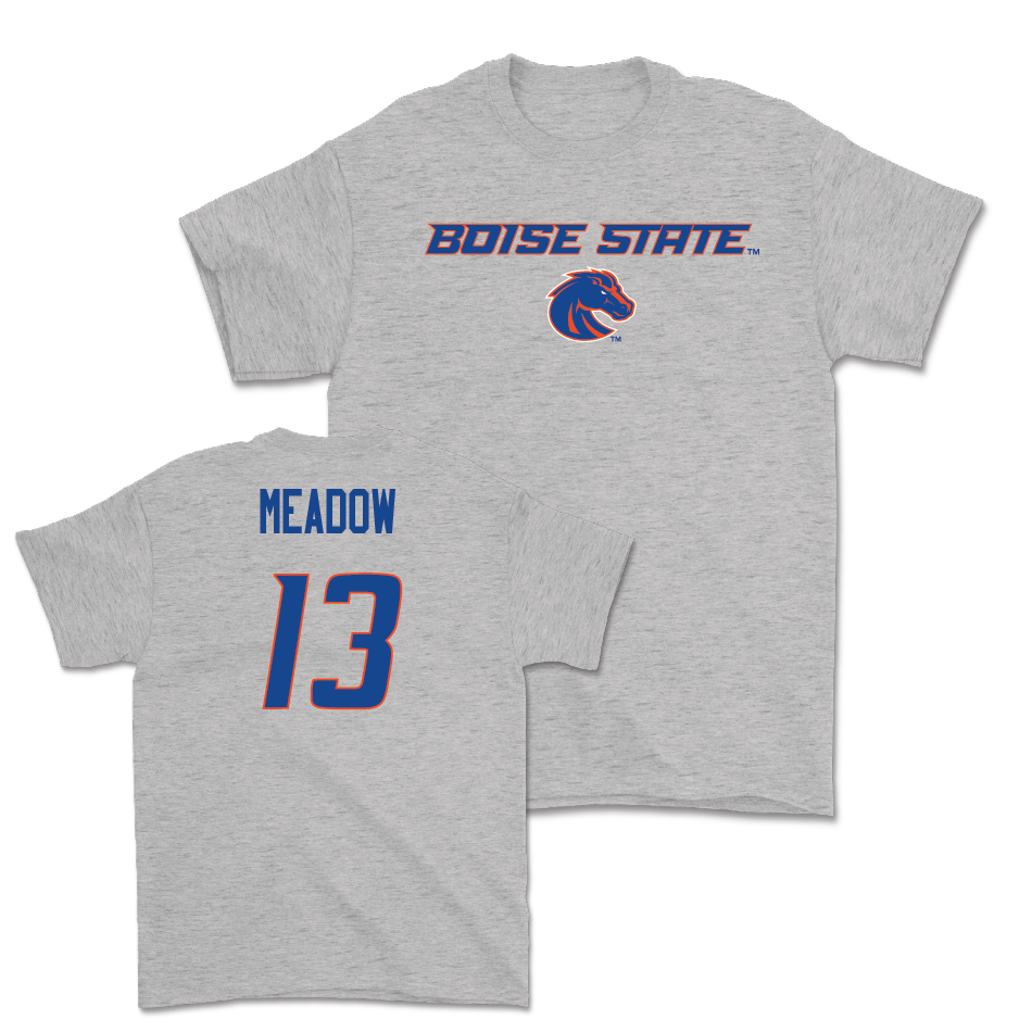 Boise State Men's Basketball Sport Grey Classic Tee - Andrew Meadow Youth Small