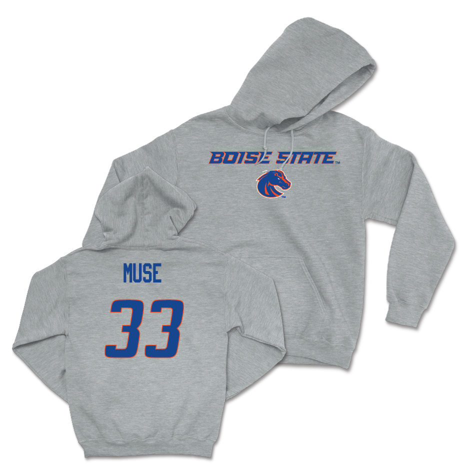 Boise State Women's Basketball Sport Grey Classic Hoodie - Abigail Muse Youth Small