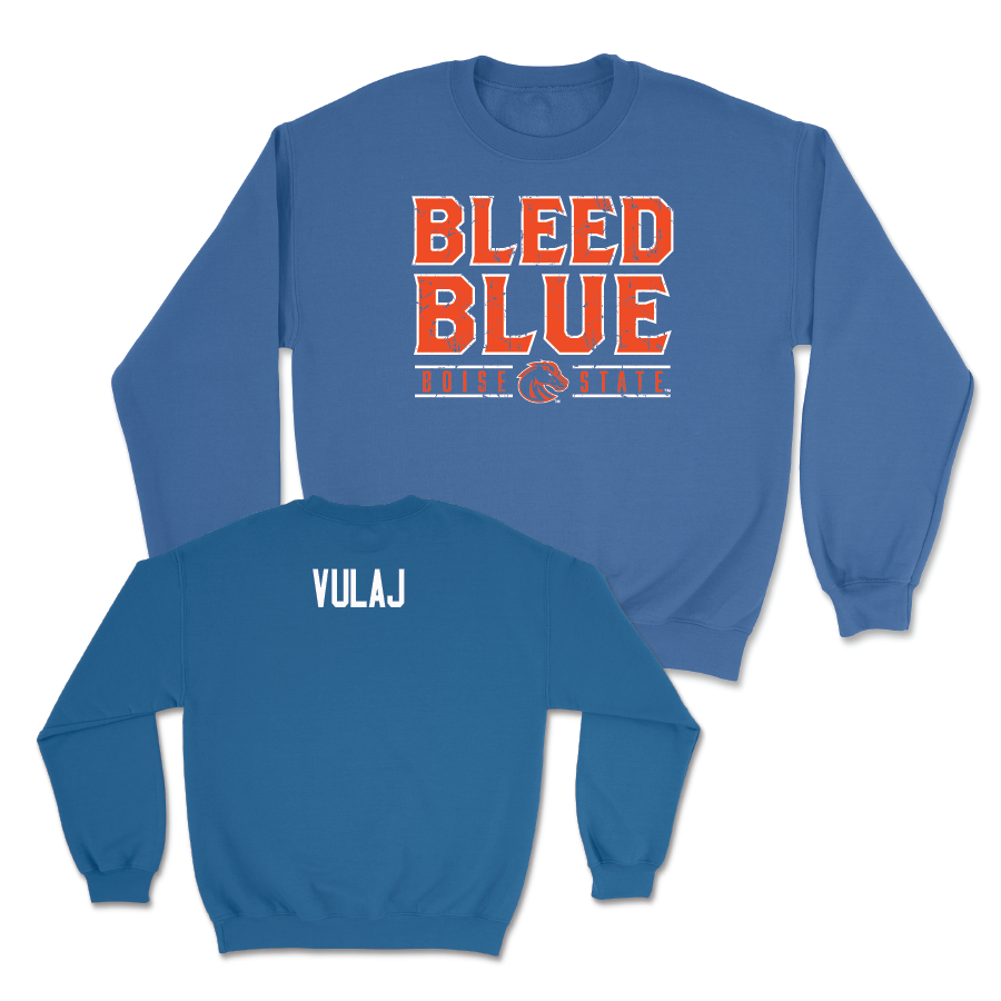 Boise State Women's Gymnastics Blue "Bleed Blue" Crew - Alyssa Vulaj Youth Small