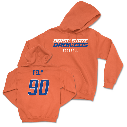 Boise State Football Orange Staple Hoodie - Braxton Fely Youth Small