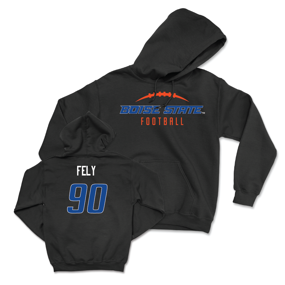 Boise State Football Black Gridiron Hoodie - Braxton Fely Youth Small