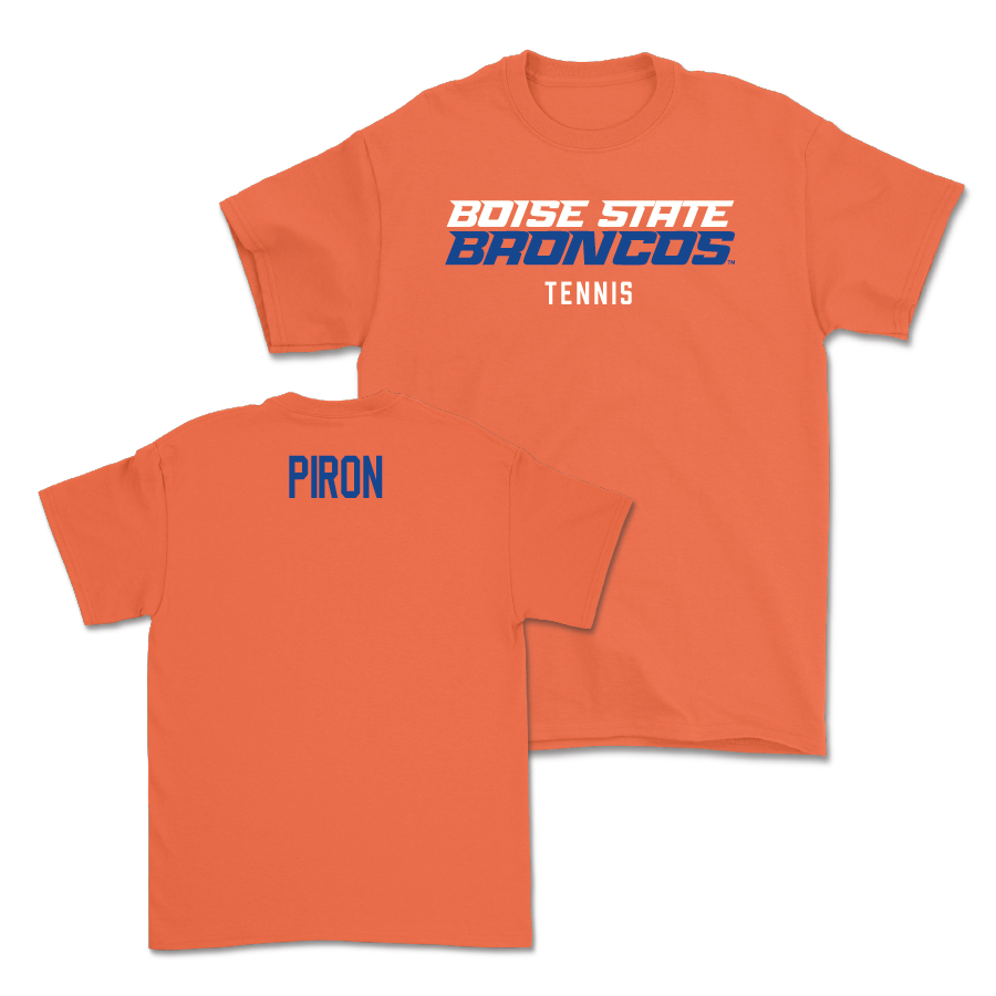 Boise State Women's Tennis Orange Staple Tee - Ella Piron Youth Small